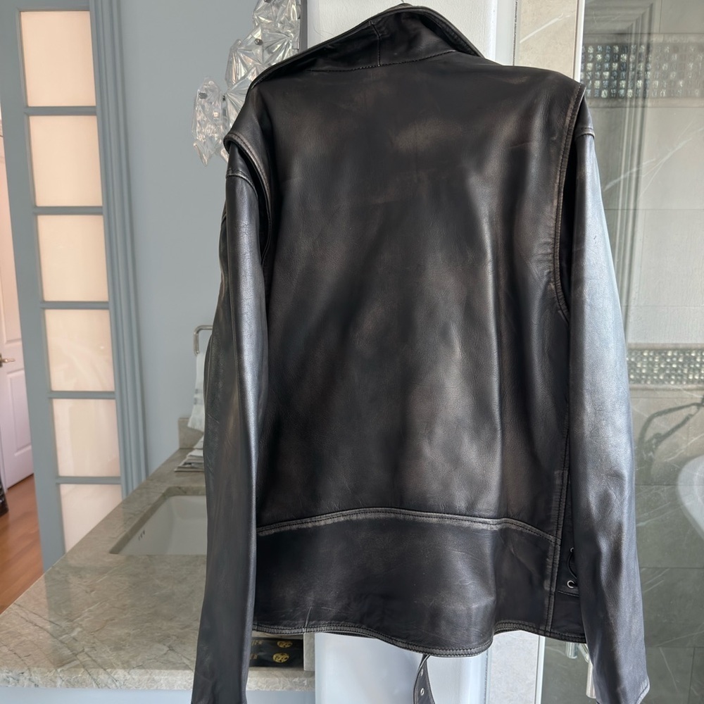 Nasty Gal Real Leather Washed Moto Jacket - Picture 9 of 13